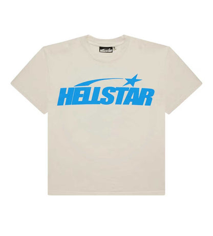 Hellstar Classic Regular Print Tee Cream/Blue